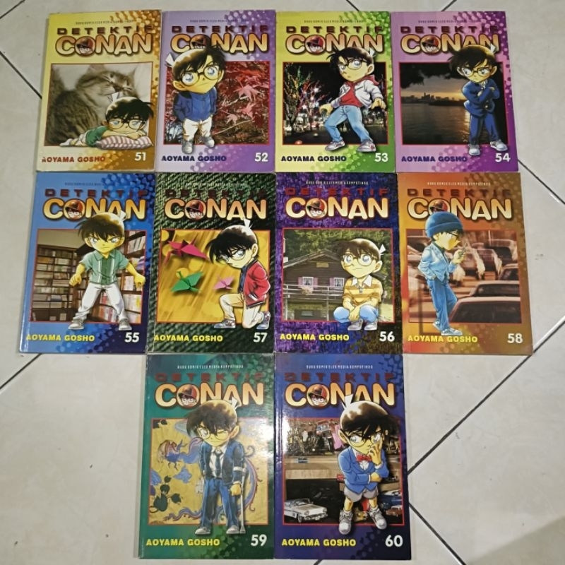 komik detektif Conan set vol 51-60 original