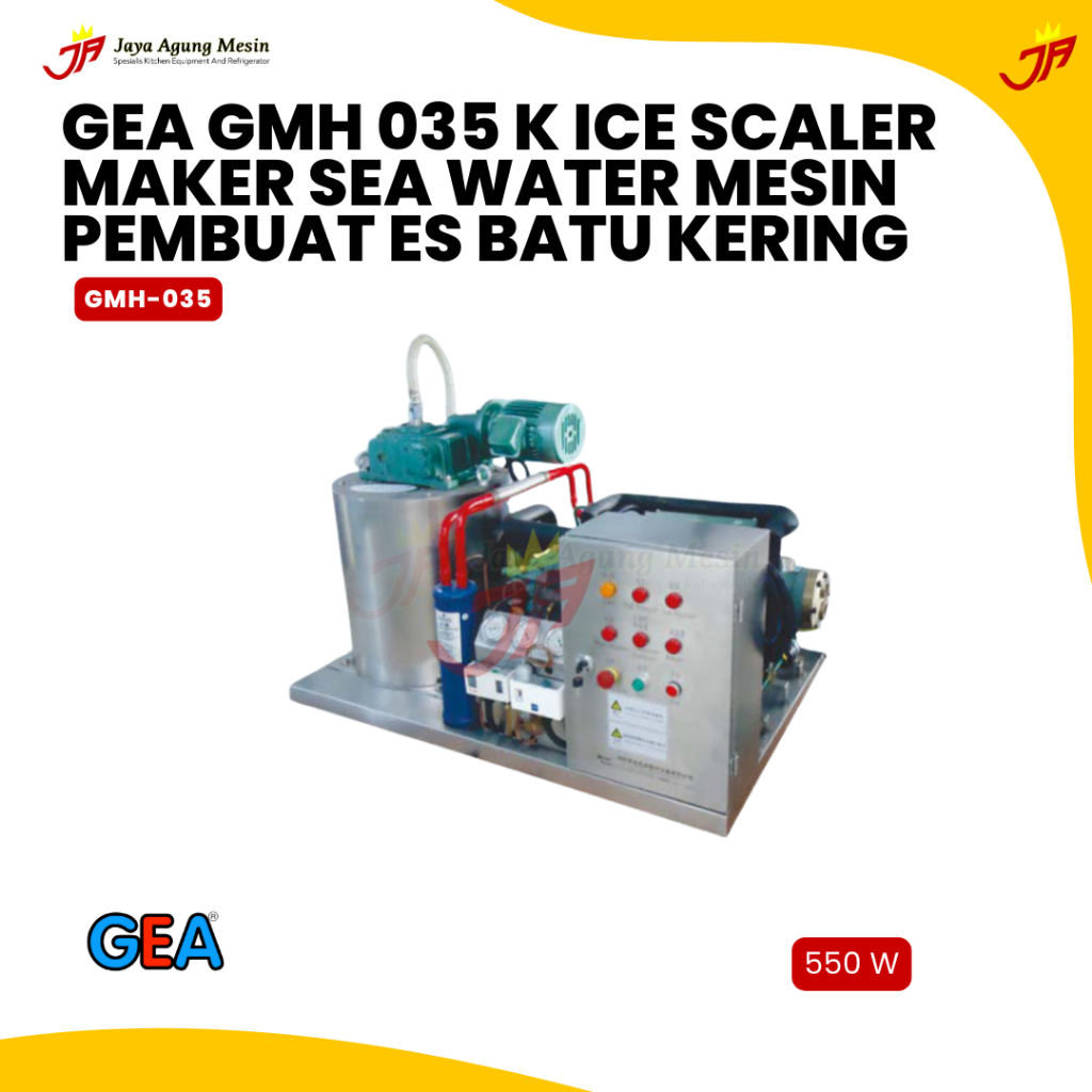 GEA Ice Scaler Maker Sea Water Mesin Pembuat Es Batu Kering GMH-035K / GMH 035 K