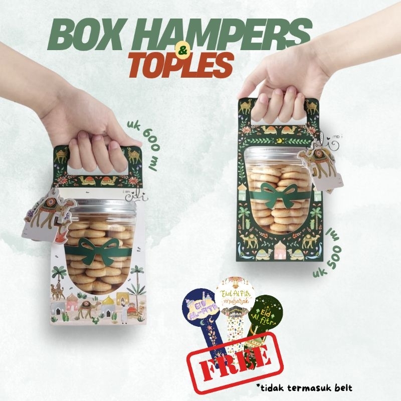 Toples Lebaran Idul Fitri / Box Hampers Lebaran Idul Fitri / Toples 600ml / Toples 500ml
