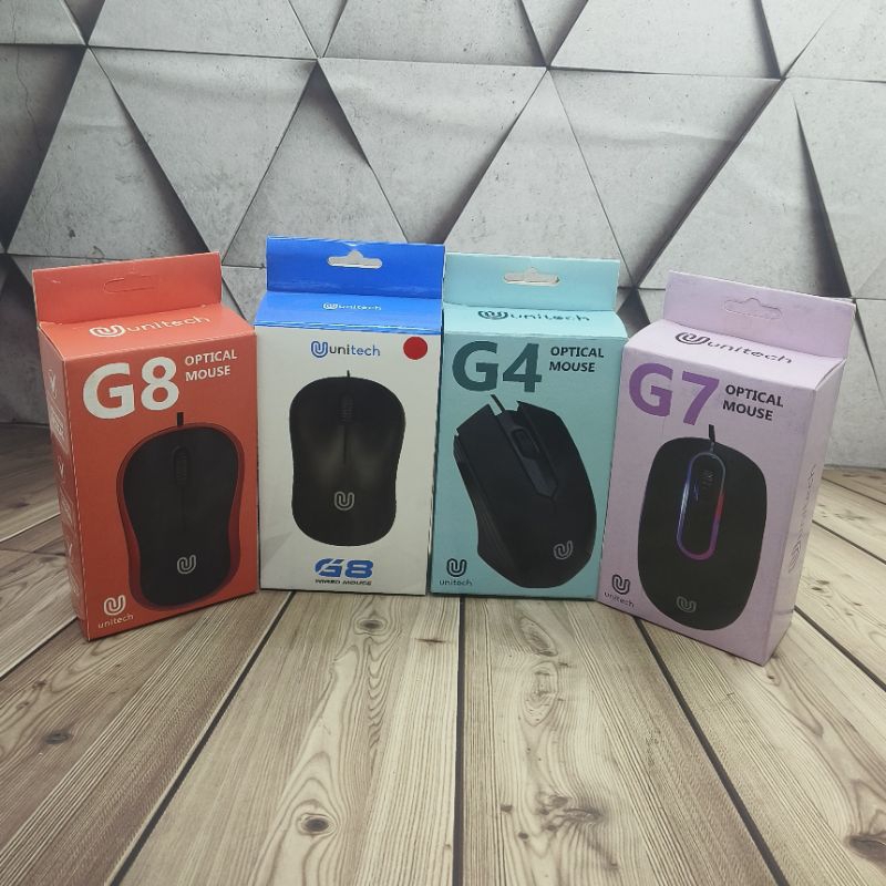 Mouse kabel Mouse wired Unitech | Ergonomic Design Responsive Sensor | G4 G7 G8