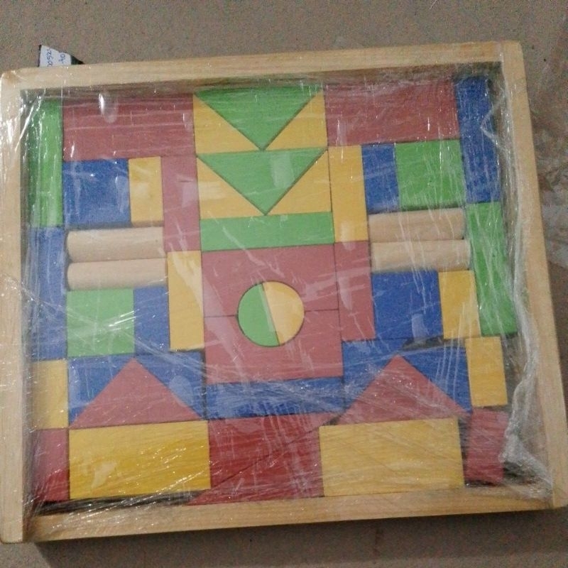 Mainan kayu Balok susun ukuran besar / mainan kayu balok susun / mainan edukasi puzzle kayu