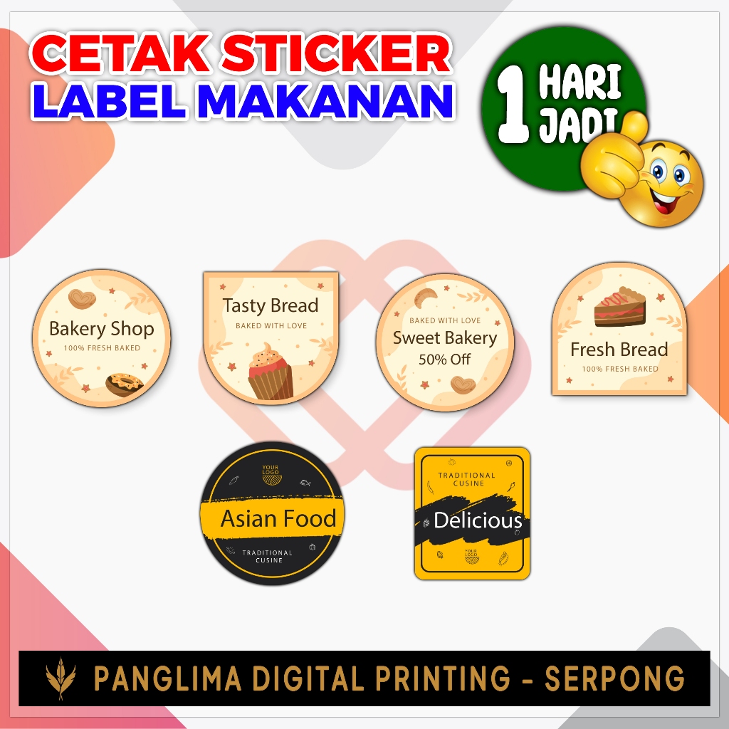 

Stiker Custom Label Makanan | Sticker Label Kemasan | Sticker Packaging Custom | Sticker HAMPERS