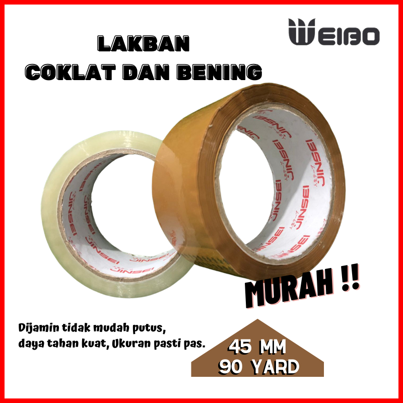

WEIBO Lakban Bening Serbaguna Double Tape Perekat 2 Sisi dan magic tape