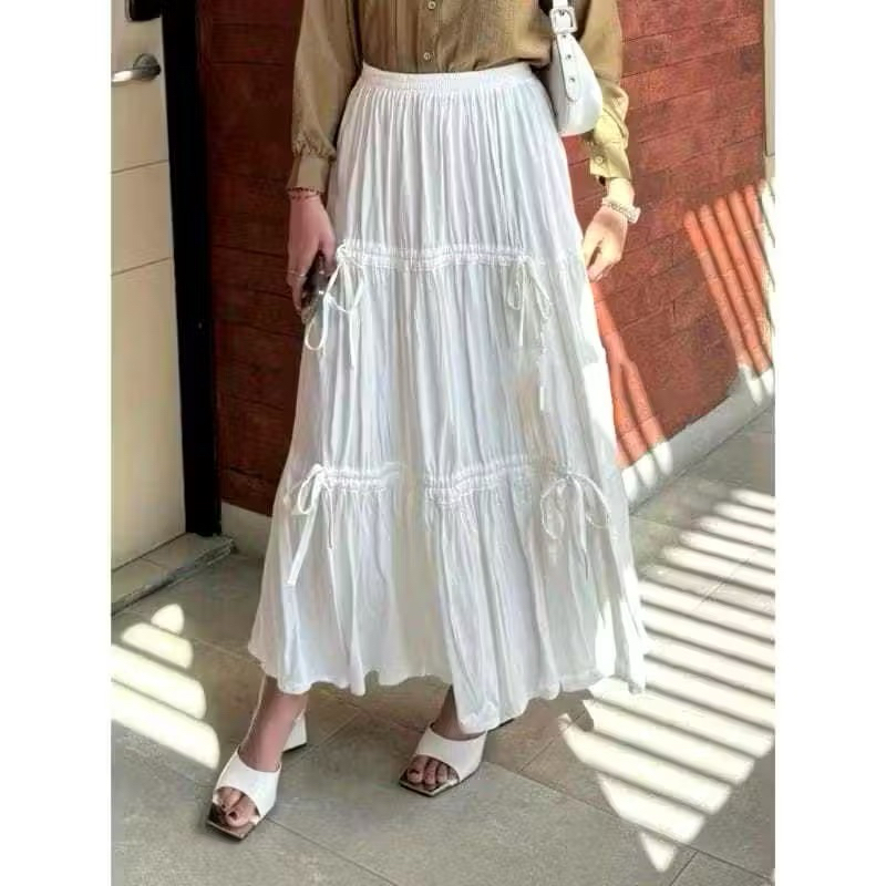 FIZA SKIRT/ROK PANJANG KOREA STYLE/ROK SUSUN PITA/ROK PANJANG WANITA/ROK KOREA STYLE