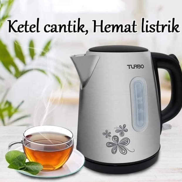 TURBO Kettle Stainless 1 Liter - EHL1058 Teko Listrik EHL 1058
