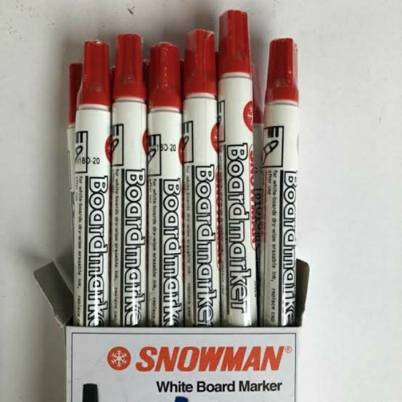 

TERMURAH ! ( MERAH ) SPIDOL SNOWMAN WHITEBOARD MERAH / SPIDOL BISA DIHAPUS TINTA MERAH