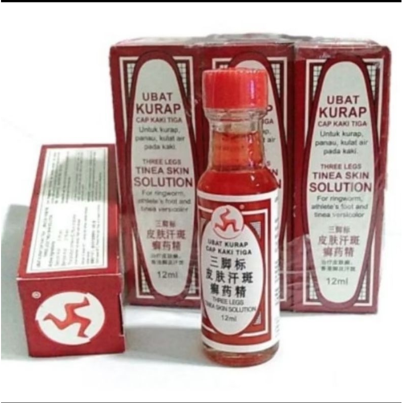 Obat Kurap Cap Kaki Tiga Cair Merah Original