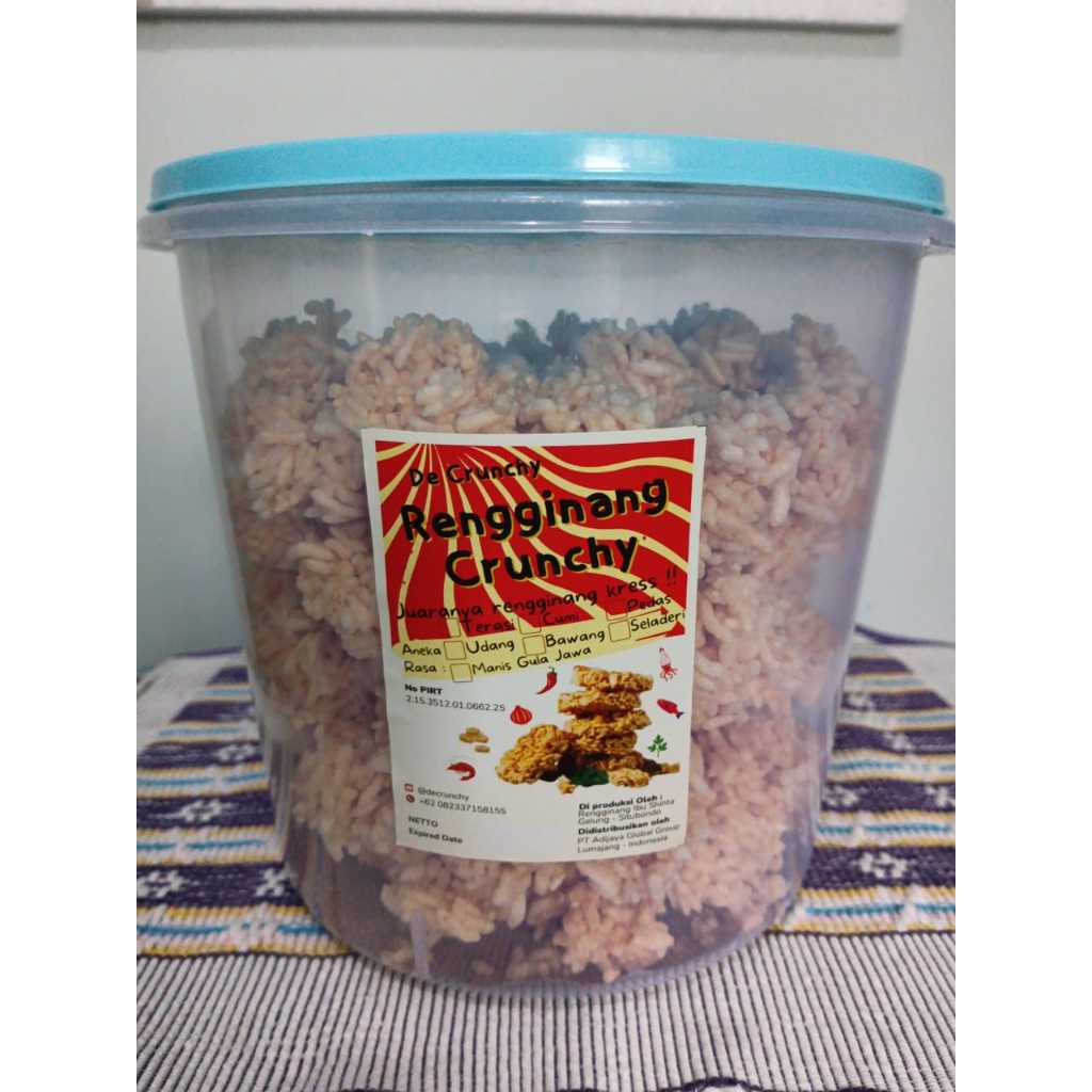 

RENGGINANG MATANG DECRUNCHY KEMASAN TOPLES ( isi 100-105 ) KHAS SITUBONDO RASA TERASI BAWANG CUMI