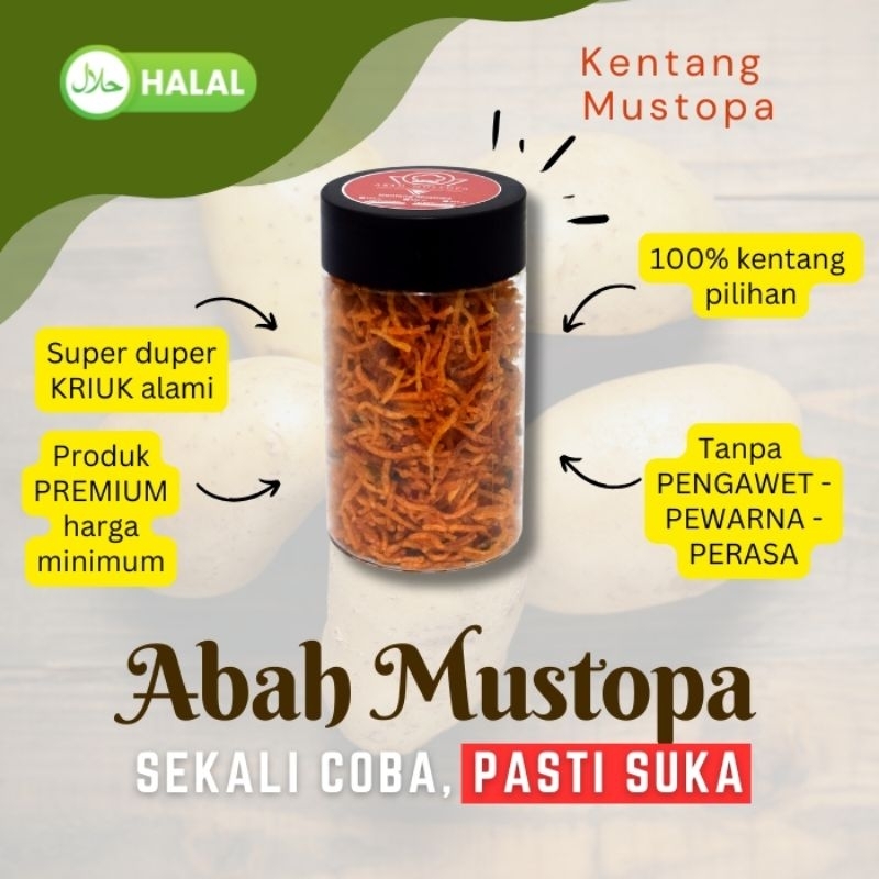 

Kering Kentang Mustofa Abah Mustopa 125 Gr | 100% Kentang Pilihan - FRESH Tanpa Pengawet & Pewarna