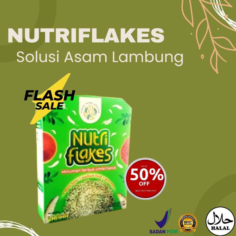 

Nutriflakes Minuman Sereal Umbi Garut Solusi Ngatasi Asam Lambung Ampuh Original