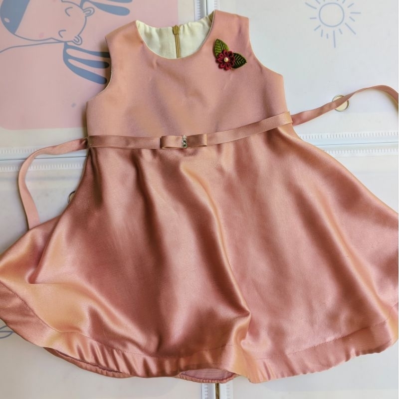 ROSEGOLD ELMIRA / DRESS BAYI/ DRESS ANAK/ DRES ANAK/ GAUN LUCU/ DRESS TANPA LENGAN/ BAJU PESTA/ DRES