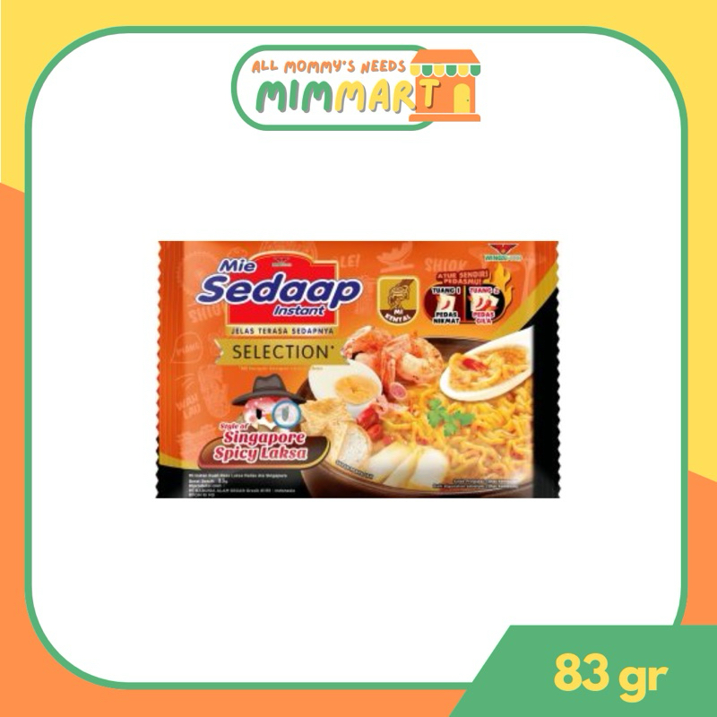 

[MimMart] - Mie Sedaap Kuah Singapore Spicy Laksa 83gr