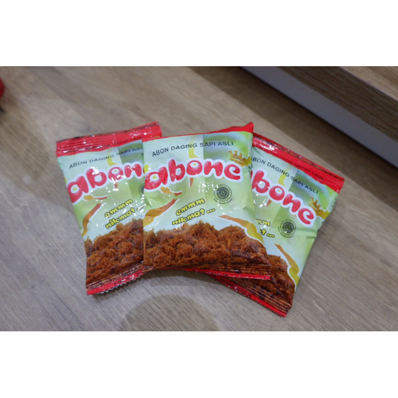 

Abon Daging Sapi Asli Merk ABONE 20 gram