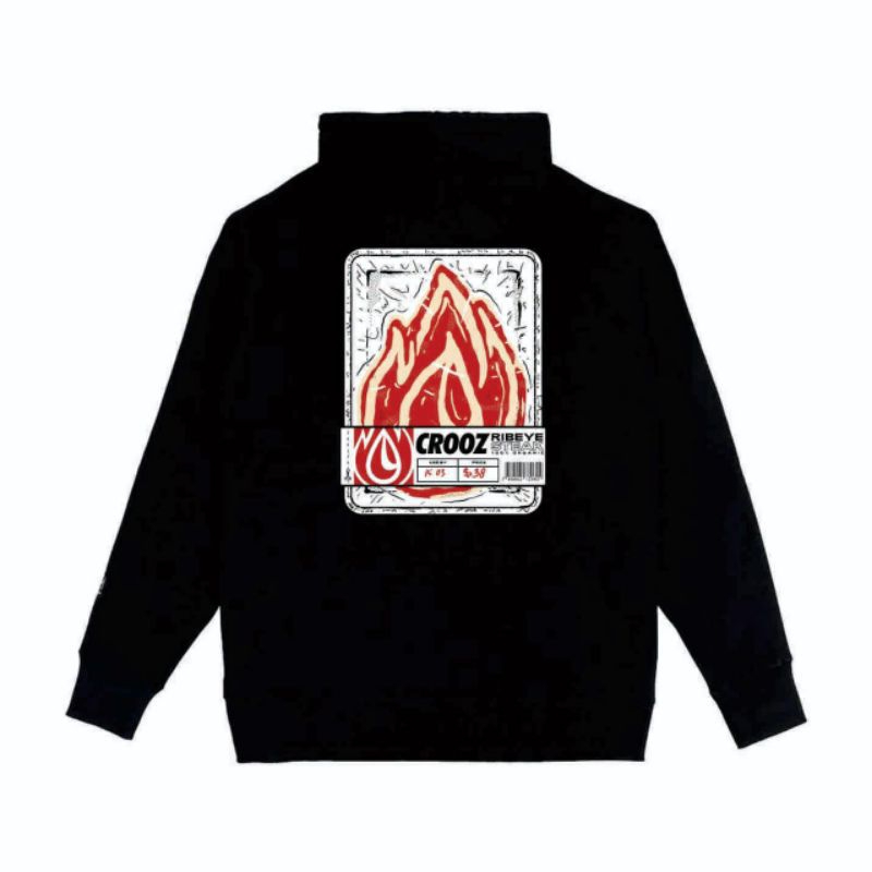 Hoodie Crooz Black Comfy Sweater Pria Wanita