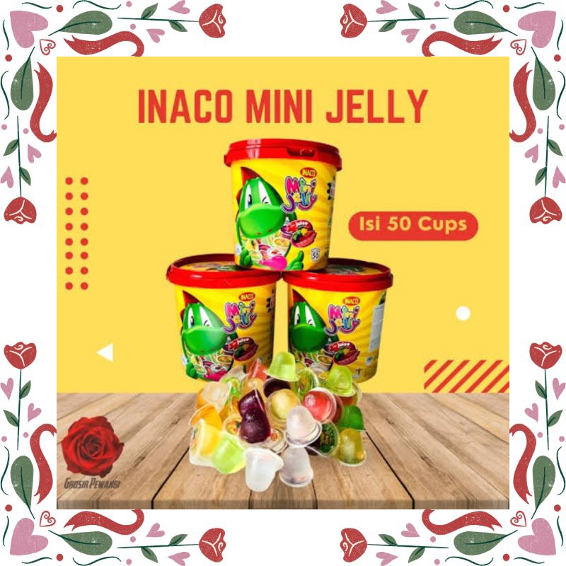 

Inaco Jelly Bucket Ember isi 50 Pcs @750Gr | Jelly Inaco Mix Rasa Timba Mini