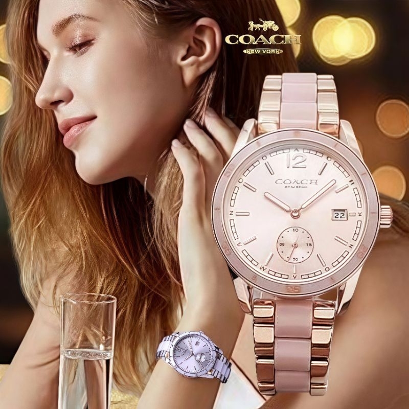 jam tangan wanita coach rantai premium semi keramik