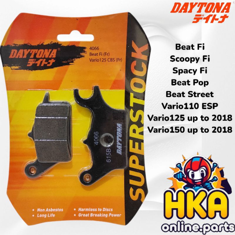 Daytona Kampas Rem Depan Beat Scoopy Spacy Fi Vario 110 ESP 125 150 up to 2018 Beat Pop Street Origi