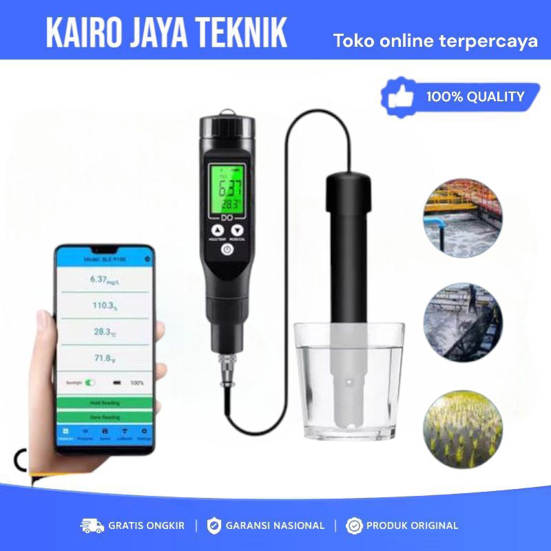 Dissolved Oxygen Tester DO9100 DO Meter Oksigen Water Analyzer Air O2