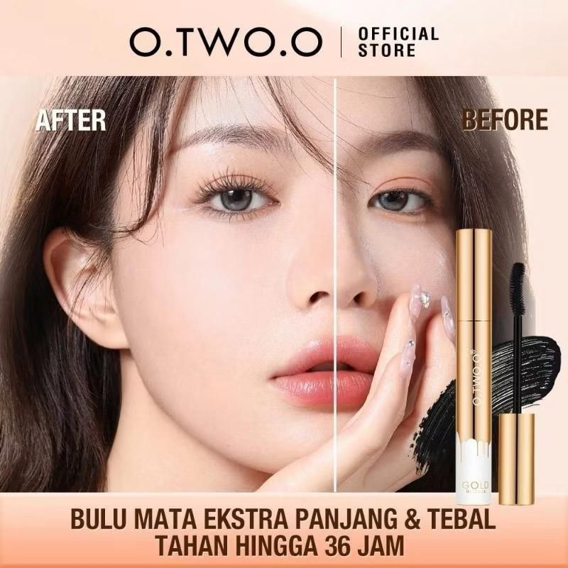 Asli ori 100% [Kotak GOLD] O.TWO.O Maskara waterproof long lasting volumezing | Maskara otwoo tahan 