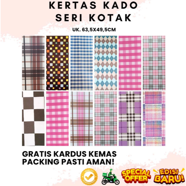 

Kertas kado Wrapping Paper Sansan Wawa Seri Kotak