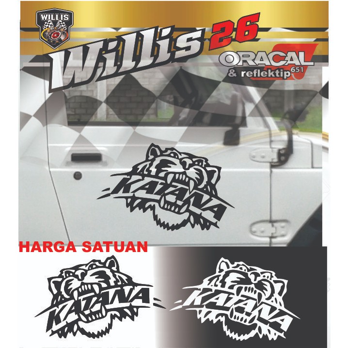 Sticker JEEP KATANA JIMNY STIKER CUTTING STIKER HARIMAU SUZUKI KATANA