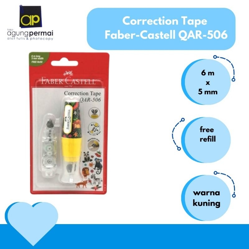

Correction Tape + Refill Faber Castell QAR 506