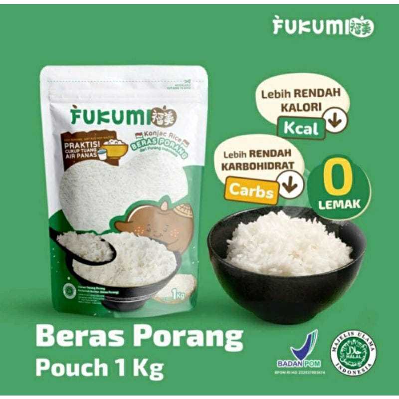 

FUKUMI | Beras Porang - 1KG Beras Diet Beras Pulen| Shirataki Rice