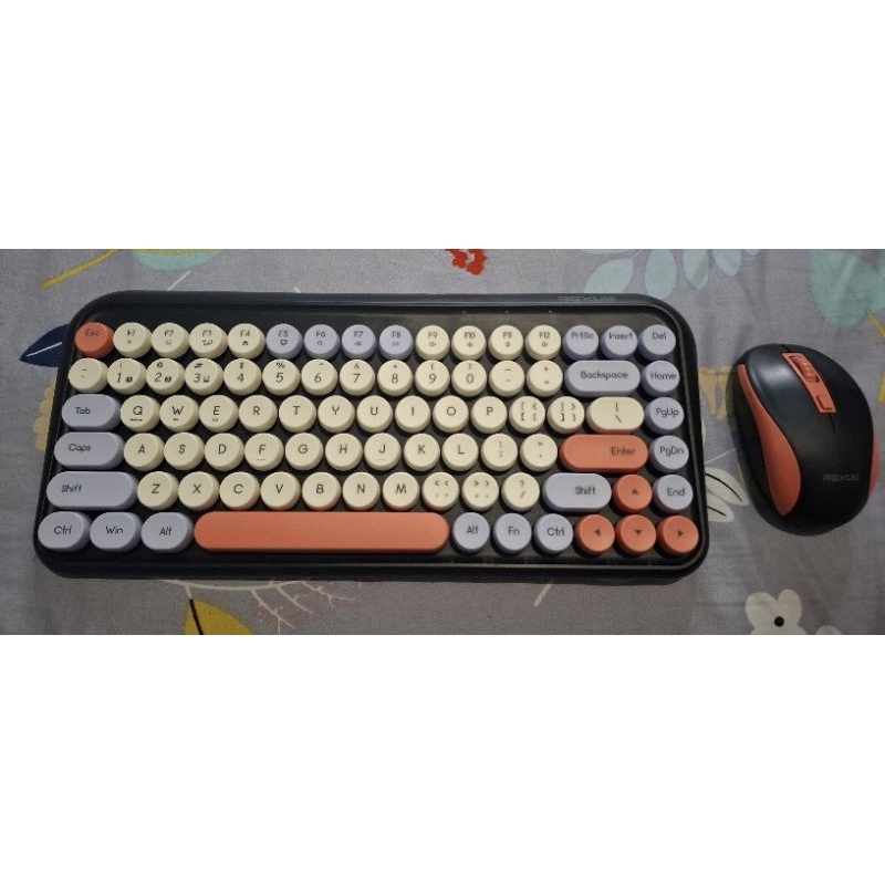 Rexus KM11 / KM-11 Wireless Combo Keyboard and Mouse Retro Happy Days (Second)