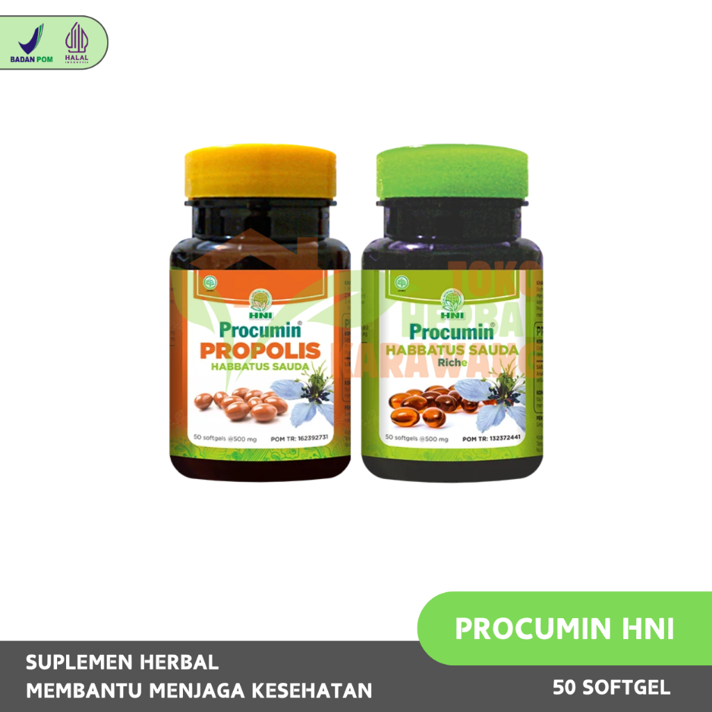 Procumin Propolis & Habbatussauda HNI HPAI Isi 50 Softgel