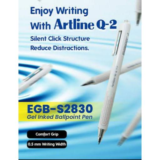 

(1 PCS) PULPEN ARTLINE EGB-S2830 / tinta hitam egbs2830 pulpen silent click pena bolpen minimalis simple atk alat tulis kantor sekolah kuliah stationery murah / m21 stationery jogja