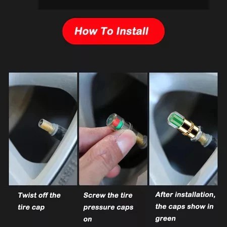 Penutup Pentil Indikator Indikator Tekanan Angin Kufine