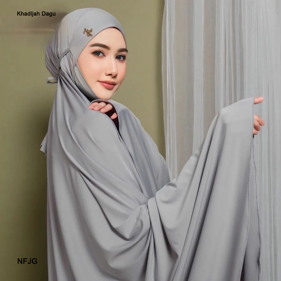 Mukena Dewasa Khadijah Penutup Dagu Jersey Premium NFJG
