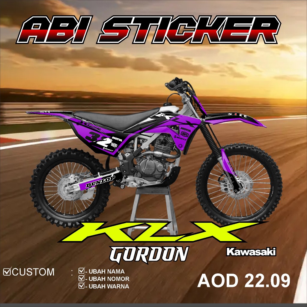 COD TERBARU Decal Sticker KLX GORDON FULL BODY New Motif kawasaki gordon