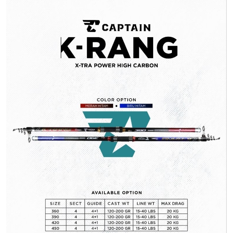 Rod TELESCOPIC SURF CARBON CAPTAIN CLASSIC K-RANG