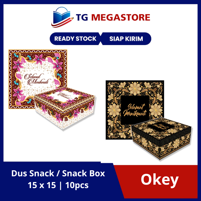Snack Box / Food Packaging ILLONA / Okey Kraft Motif 10 Lembar