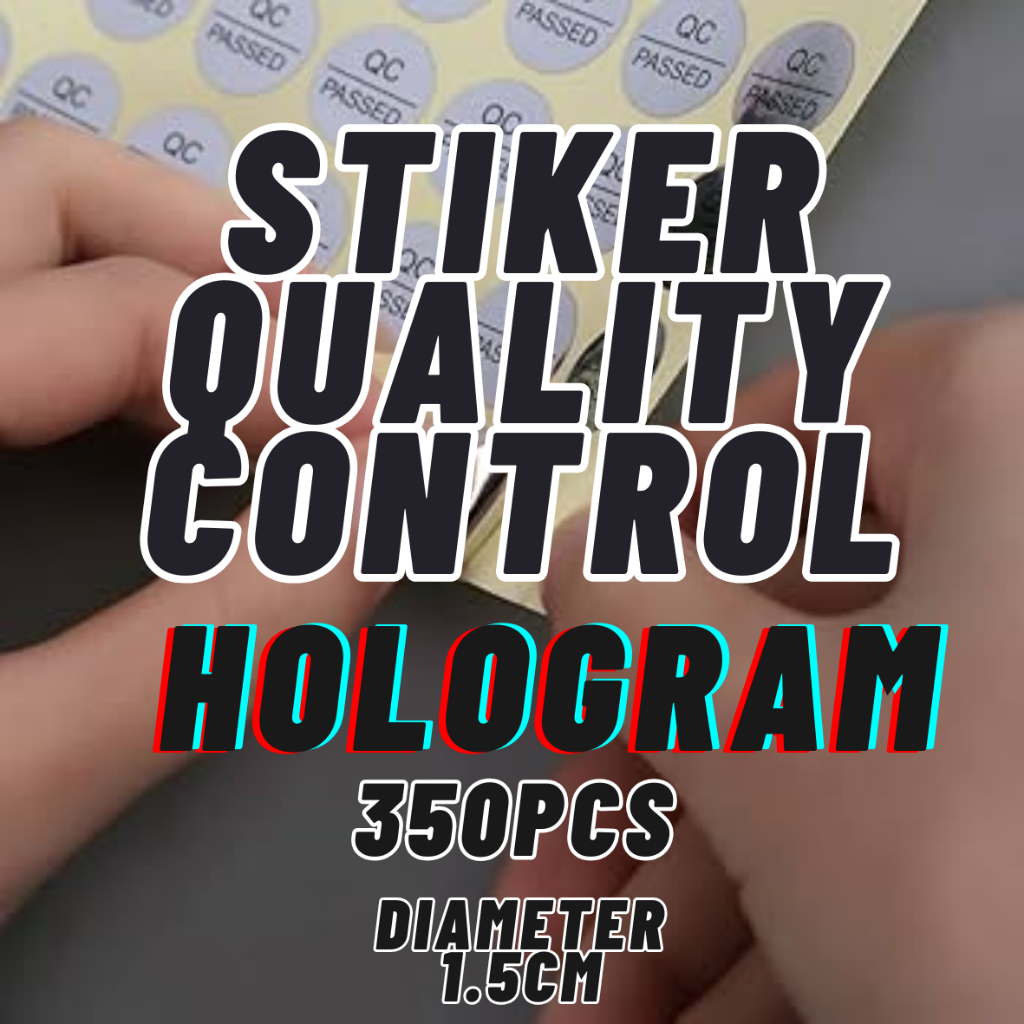 

stiker quality control qc passed, bahan STIKER HOLOGRAM, isi 350 pcs