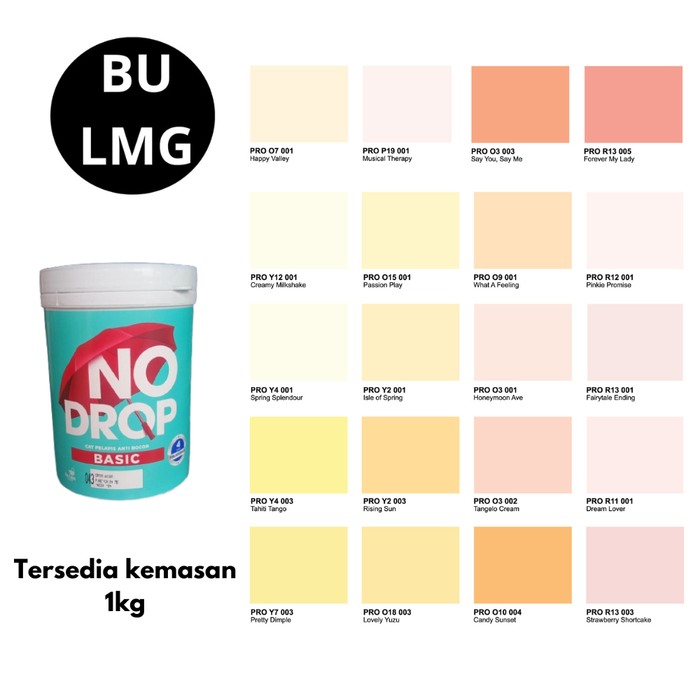 NO DROP BASIC 1L TINTING || No Drop Anti Bocor || Bisa Request Warna [No Drop Basic 1L Tinting et 1]