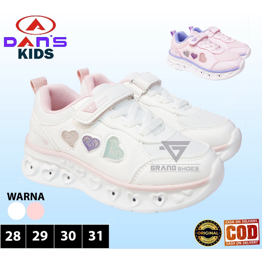 DANS Sepatu Sneaker sneakers LED Nyala Impor phylon Ringan kasual Casual Anak perempuan original