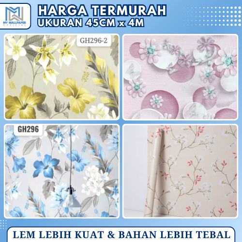 Wallpaper Dinding Kamar Tidur Motif Bunga Kecil Wallpaper Dinding Ruang Tamu Motif Bunga Kecil Putih