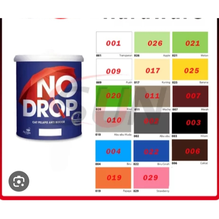 cat No Drop 1 KG Warna 009 Putih