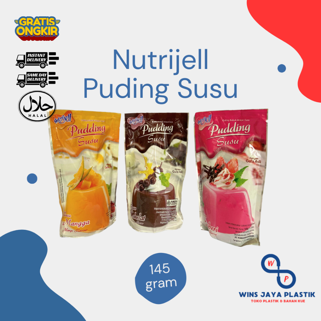 

Nutrijell Pudding Susu 145 Gram | Coklat | Mangga | Stroberi