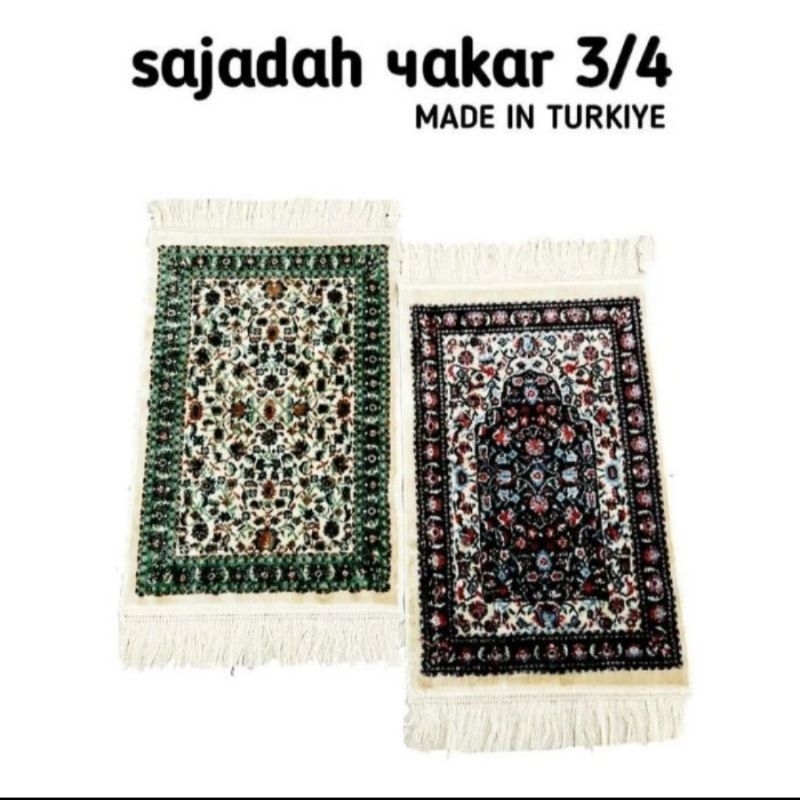 Sajadah Turkiye Yakar Mini/ Sajadah Muka Tebal Dan Halus