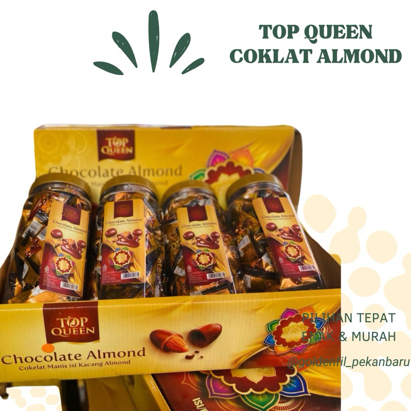 

Coklat almond top queen 1 box isi 4
