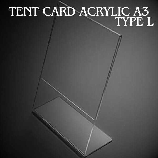 

Tent card A3 akrilik | lancscape potrait / type L