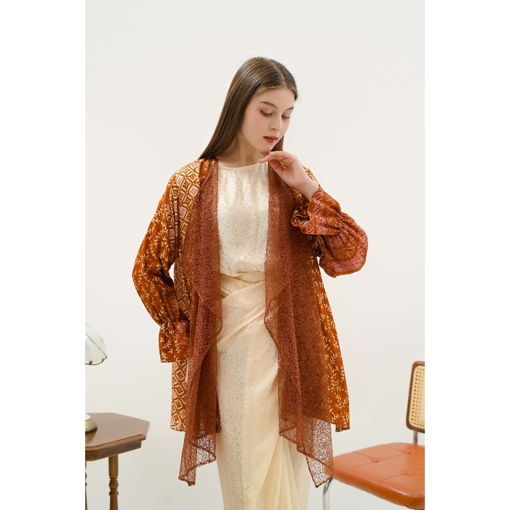 Menoor Batik | Lilac Outer - Outer Brokat Modern Elegan untuk Kondangan & Formal