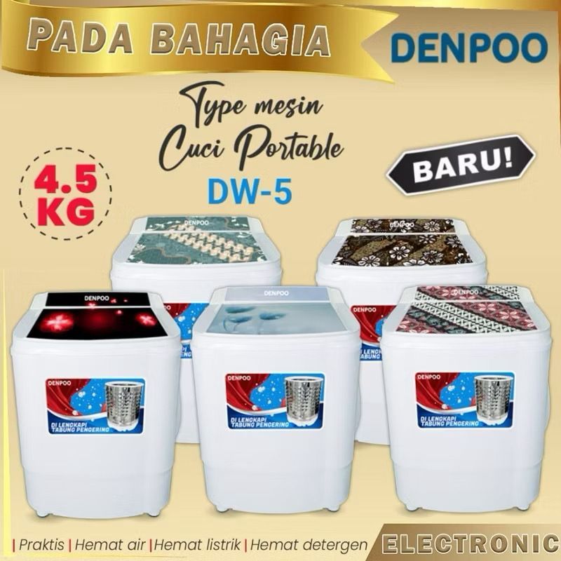 Mesin Cuci Mini/Portable 4.5 Kg DENPOO DW 5