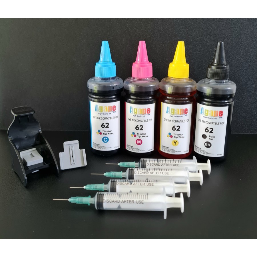 HP62 COLOR TINTA HP 62 REFILL INK CARTRIDGE