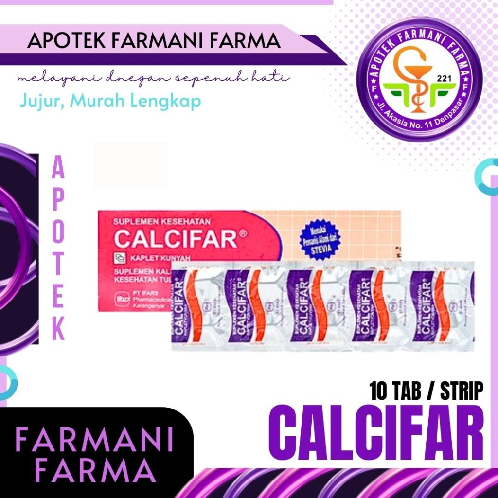 CALCIFAR 10 KAPLET VITAMIN KALSIUM/VITAMIN UNTUK TULANG/KALSIUM UNTUK IBU HAMIL