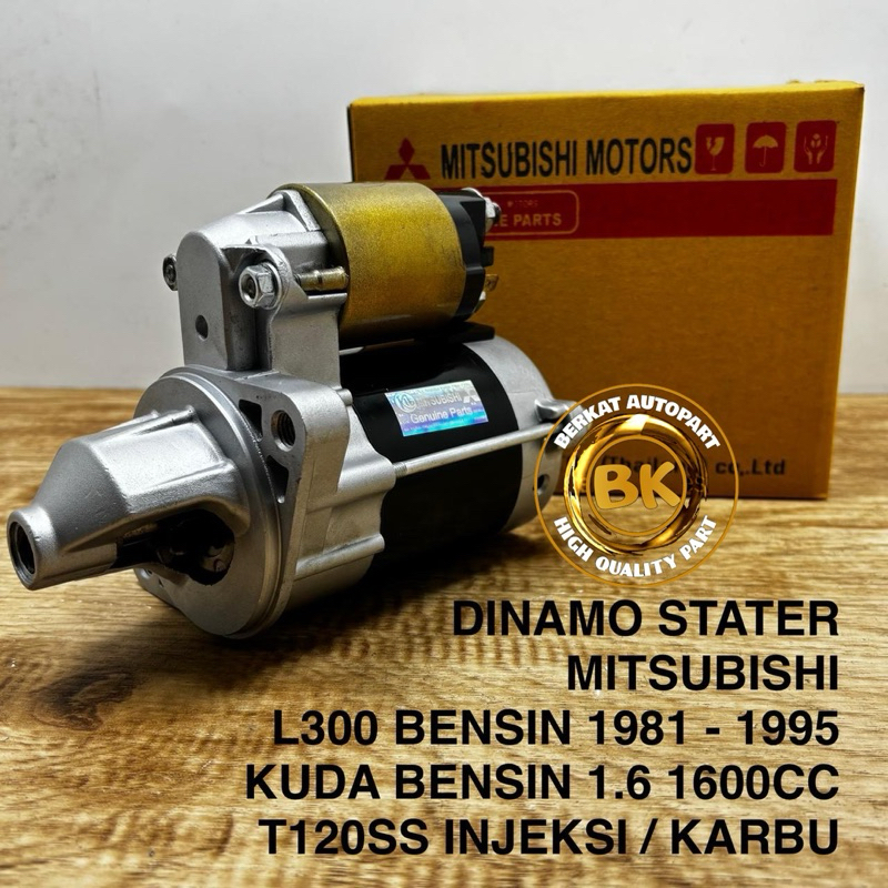 DINAMO STARTER 12V KUDA BENSIN 1.6 97 - 06 / L300 BENSIN 1981 - 1995 / COLT T120SS INJEKSI KARBU MIT
