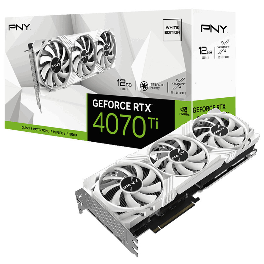 PNY GEFORCE RTX 4070 TI VERTO TRIPLE FAN WHITE EDITION 12GB GDDR6X